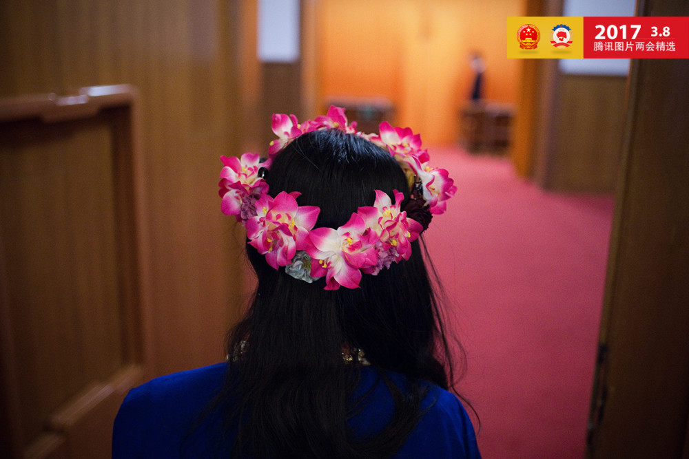 2017两会图片精选：女代表的特色头饰