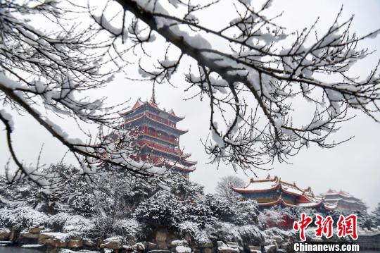 山东蓬莱雪景美如仙境