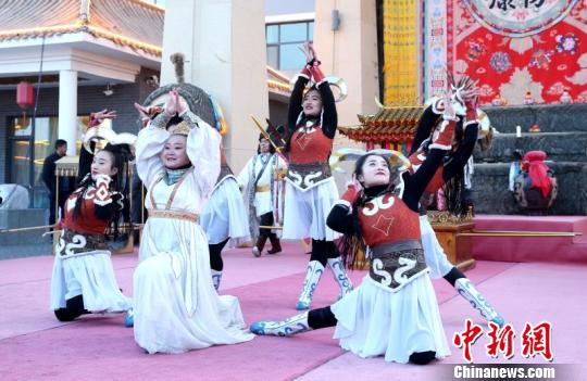 甘肃武威上演“西夏祈羊礼” 还原神秘王国民俗