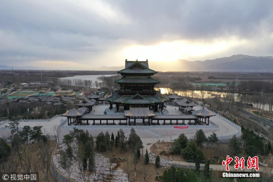 航拍2019北京世界园艺博览会场馆